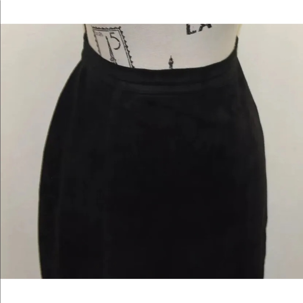 Vintage Heritage House Women All Leather Suede 28 Black Skirt Sz 10 Lined Pencil